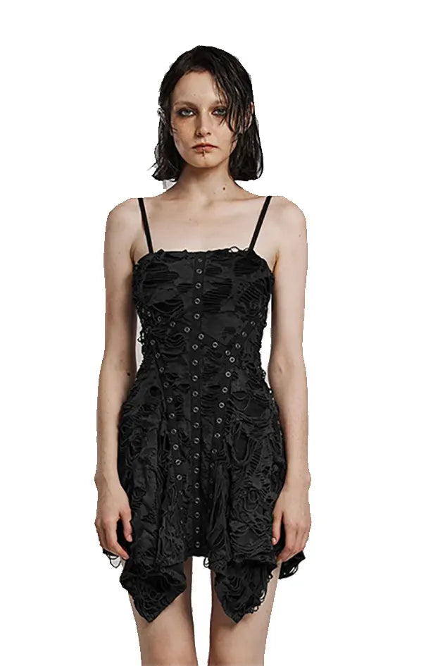 black ripped dress Spiral - STEAM PUNK RIPPED main image 0