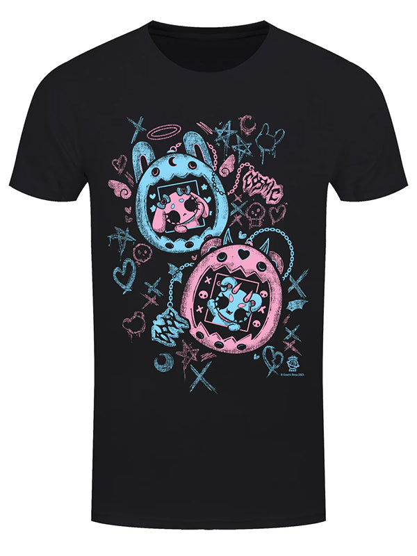JIFAENY Gothic Punk Cool Girl Dragon Patroon T-shirts Lange Mouw Vrouwen T-Shirt Ronde Hals Zwart Crop Top Herfst Trui, Zwart, S