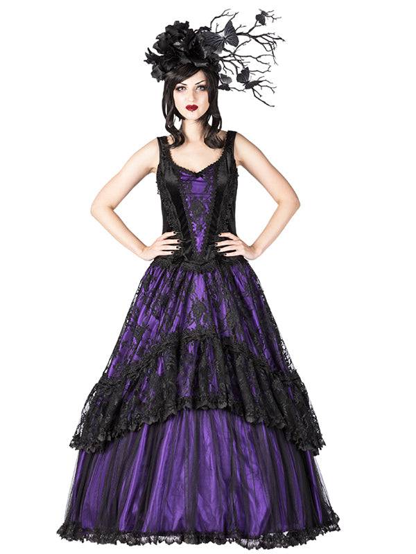 black and purple gothic dress Sinister Temptation Purple Gothic Dress