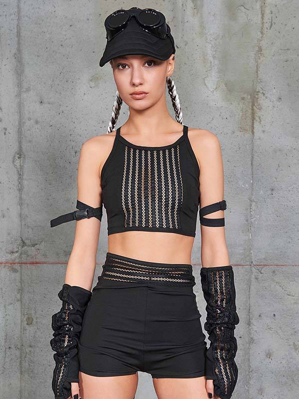 Einzigartige Designer Cyber/Rave Handschuhe - Einheitsgröße, Dehnbare